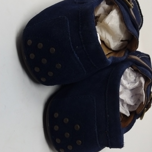 Blue suede polo ralph lauren loafers size 16D - Picture 5 of 12